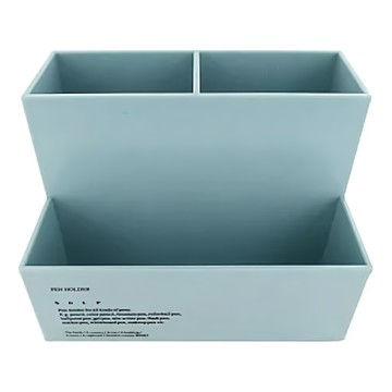 時代良品 三格桌上收纳座  粉嫩藍  1個