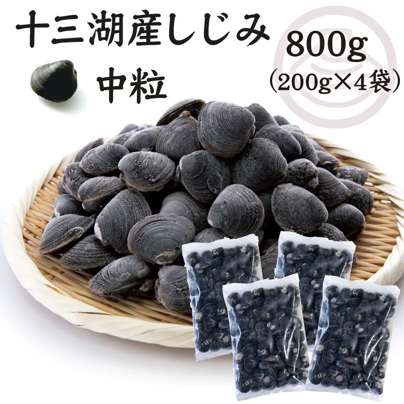 しじみ シジミ 蜆 十三湖 津軽  青森 冷凍　十三湖産冷凍しじみ  中粒 800g（200g×4袋）