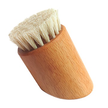 fA brushes 德國製馬毛溫和臉部毛孔清潔刷  天然馬毛溫和洗去老廢角質  1個  木紋色