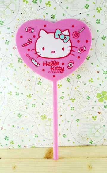 【震撼精品百貨】Hello Kitty 凱蒂貓-KITTY手拿鏡-愛心造型-粉色