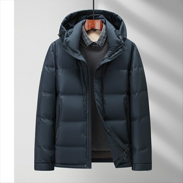 【巴黎精品】現貨+預購 真羽絨90%鴨絨羽絨外套羽絨衣夾克-保暖柔軟貼心禦寒可靠男外套4色a1ix79