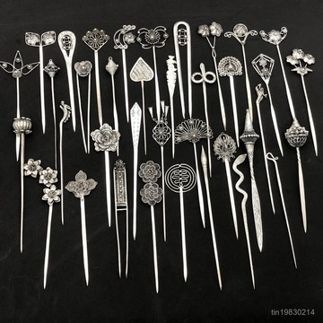🔥限時下殺🔥貴州苗銀飾 複古民族風工藝品 個性誇張鬥笠 古式頭簪女士髮簪