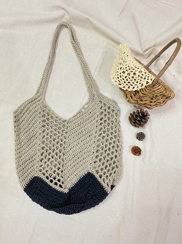 歲月靜好苧麻絲編織包/麻黑