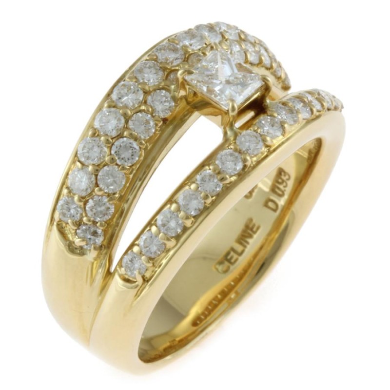 【極美品】セリーヌ CELINE リング 指輪 ダイヤ ハーフエタニティ K10Kのアイテム一覧