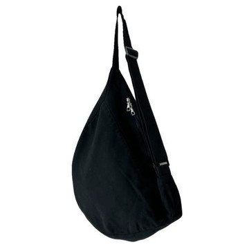 時尚帆布包男日系簡約餃子包純色百搭女單肩包新款大容量斜挎包潮