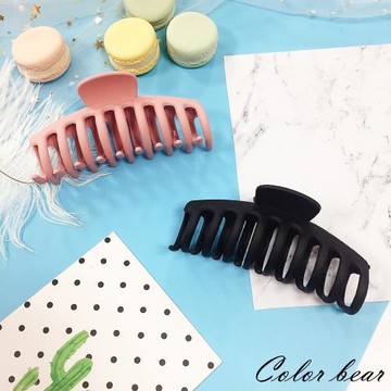 【卡樂熊】大髮量素色簡約磨砂造型爪夾/髮夾(兩色)