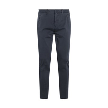 Pt Torino - Navy Blue Cotton Blend Trousers