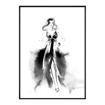 艷后 掛畫  42 x 59.4cm  木色