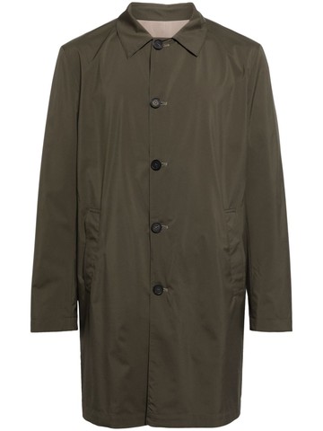Cruciani - single-breasted coat - men - Polyester - 52 - Green