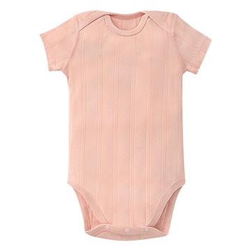 Simba 小獅王辛巴 Air Upper 透氣棉開襟包屁衣 短袖  60cm  荏粉