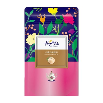 High Tea 伂橙 白桃烏龍綠茶  2021年iTQI獲獎茶品  香甜蜜桃風味  PLA三角立體茶包  環保便利  4g  12包  1袋