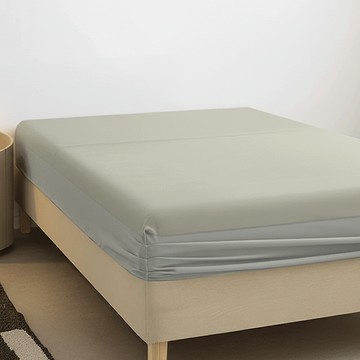 J-bedtime 床寢時光 吸濕排汗透氣鳥眼100%防水床包保潔墊  淺灰色  單人