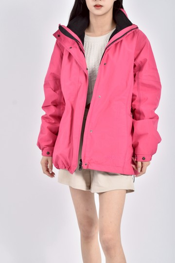 (M) 運動羽絨可拆式連帽機能粉色外套