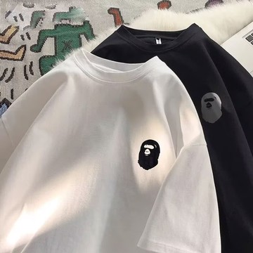 【桃園出貨免運】上衣T恤 短袖T恤男女通用休閒Oversize T恤寬鬆圓領短袖上衣簡約印花短t大尺碼男裝潮流體恤