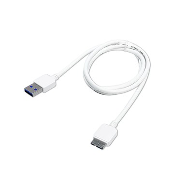 USB 線 3.0 頭 Micro10P 超速傳輸線1m micro USB 白 手機線 5Gbps 外接硬碟線 盒損品