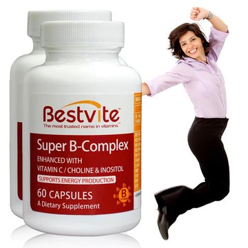 【美國BestVite】必賜力超級維他命B群膠囊2瓶組 (60顆*2瓶)