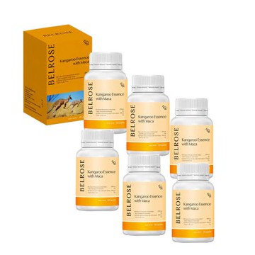 【澳洲澳倍美Belrose】頂級袋鼠精+ 馬卡膠囊(6入組30顆/瓶) 即期品-2026年5月到期
