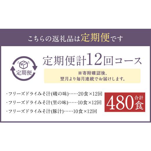 ふるさと納税 熊本県 人吉市 フリーズドライみそ汁(磯の味里の味豚汁)3種40食