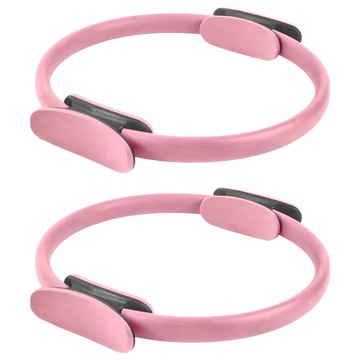 MICHAEL FITNESS 麥克健身 普拉提圈 高強度玻璃鋼纖維材質 高密度EVA舒適材質  38 x 3.5cm  粉色  2個