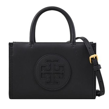 TORY BURCH 145613 ELLA 滑面皮革迷你兩用托特包.黑