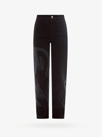 Black denim trouser with iconic print - K KRIZIA - gender_Woman