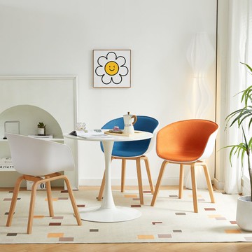 洽談桌椅組 休閒桌椅組 現代北歐時尚休閑家用輕奢辦公洽談4s名爵茶百道奶茶店實木靠背椅免運 全館八折 特惠/開立發票 特價出 zl1211