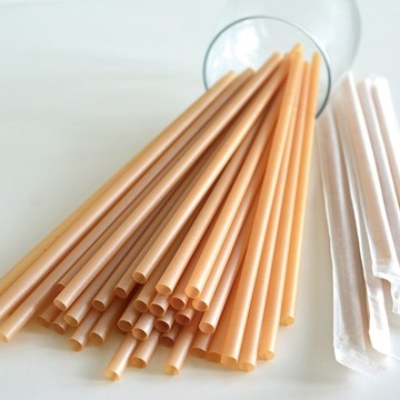 renouvo 100%植 環保標章認證吸管 斜口 封膜飲用 210 x 6mm  100個裝  1套
