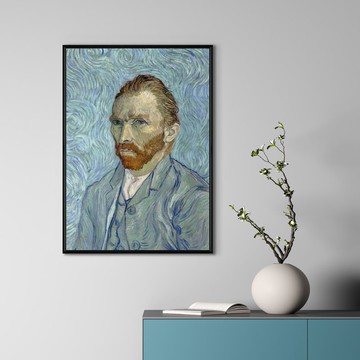梵谷_自畫像 -  梵谷系列掛畫/印象派/自畫像/大師名作系列/客廳