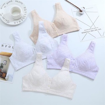 高中生18歲15少女純棉內里內衣女初中學生胖MM可穿薄款文胸前扣