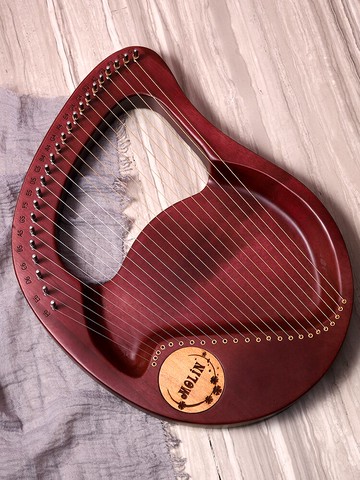 萊雅琴 16弦萊雅琴迷你小豎琴24音箜篌小眾樂器初學者易學21lyre里拉琴19 【CM3398】