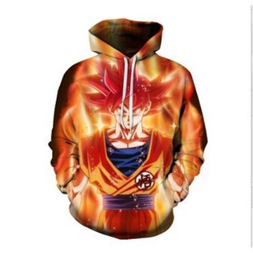 孫悟空七龍珠3D數碼印花衛衣帶帽衛衣韓版ins寬松百搭上衣服外套