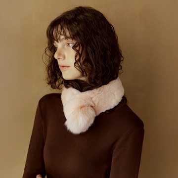 SO NICE 韓系保暖兔毛圍脖