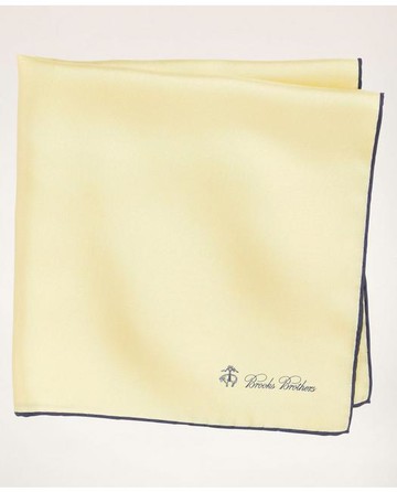 Brooks Brothers Men's Silk Pocket Square | Yellow