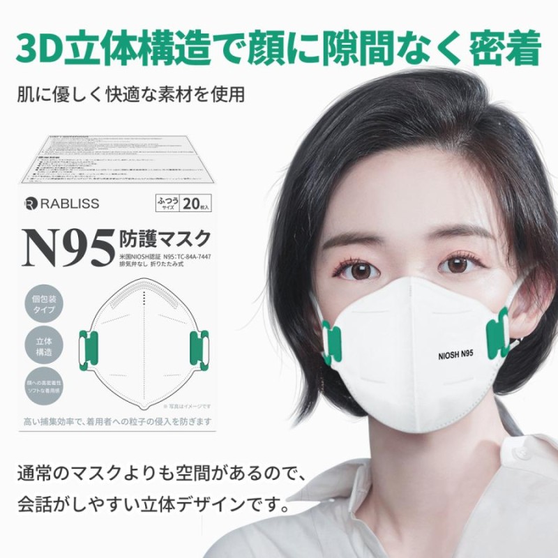 通販 3M N95 使い捨て 防塵マスク CDC NIOSH 検定合格 Aura 9210 20枚 個別包装