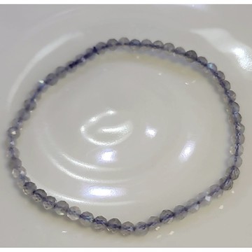 灰月光石 手鍊 圓珠 刻面珠 切面珠 手環 手珠 3mm 4mm天然❤水晶玉石特賣#Z13