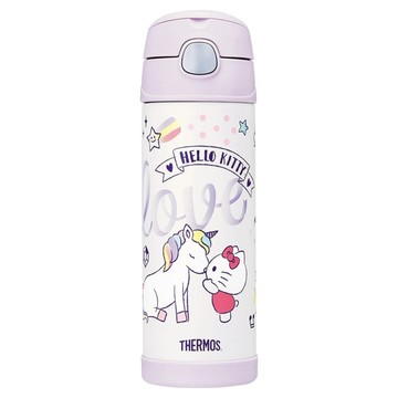 THERMOS 膳魔師 不銹鋼真空兩用保冷瓶 Hello Kitty 獨角獸篇 470ml  1個