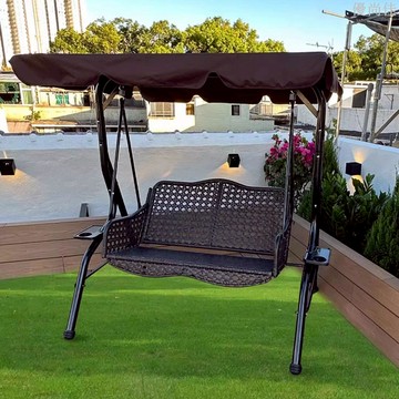 戶外秋千庭院家用室外搖椅露臺花園休閒吊床雙人陽臺吊椅蕩秋千椅