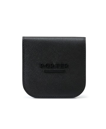 【PORTER INTERNATIONAL】DEFINE 真皮雙折短夾 11866-01001 (黑色)