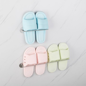 免打孔毛巾架拖鞋架太空鋁衛生間置物架浴室浴巾架廁所掛件壁掛