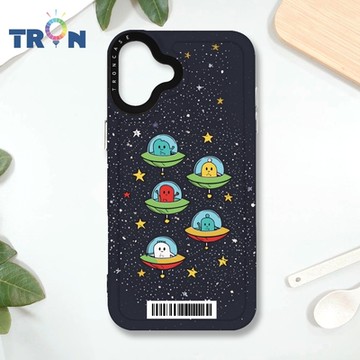 TRON IPHONE 16 PLUS 星空飛碟外星人系列 防摔 MAGSAFE 磁吸 太空載具殼 透黑 手機殼