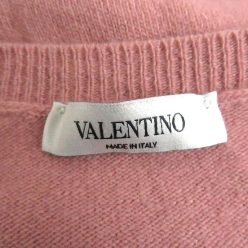 良品□VALENTINO/ヴァレンティノ RV3KC26U54H ウール×カシミヤ 長袖 VLTNロゴニット/セーター ピンク M イタリア製 正規品  メンズオススメ | LINEブランドカタログ