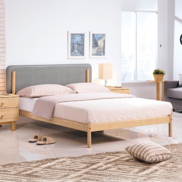 【H&D東稻家居】北歐皮面床台6尺 雙人加大床架(THY2-02531)