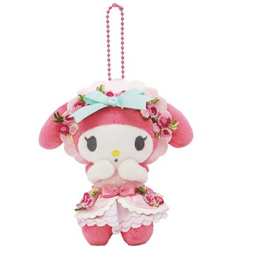 小禮堂 【限購排單不保單】Sanrio 三麗鷗 美樂蒂 絨毛玩偶吊飾 (垂耳桃波奈特帽 變裝50週年)