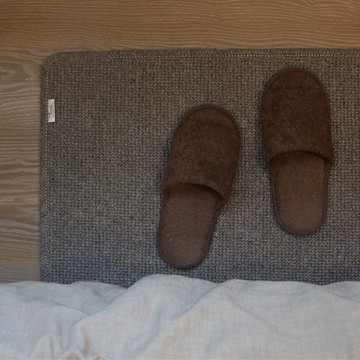 Ecodailylife 北歐風簡約羊毛地墊-深灰色