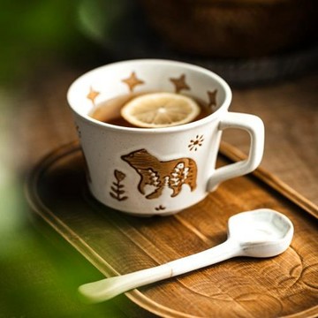 馬克陶瓷水杯下午茶杯復古粗陶咖啡杯超好看的杯子女生高顏值ins