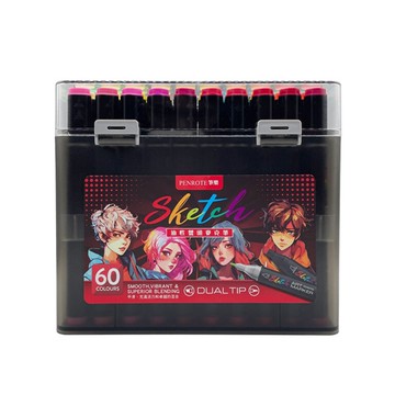Penrote 筆樂 60色組油性雙頭麥克筆 PE1465