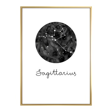 射手座 Sagittarius  59.4 x 42cm  金色