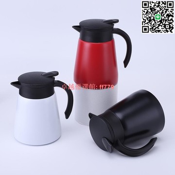 【卓越優選館】欧式不銹鋼雙層真空保溫壺 家用大容量 雙層保溫 雙門 Espresso 咖啡壺 咖啡壺 咖啡杯