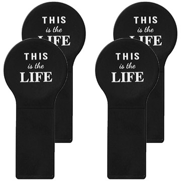 馬桶掀蓋器 Set 4個 字母款式 塑膠材質  13 x 3cm  黑色字母