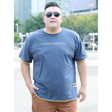 新款短袖t恤男夏季加肥加大碼寬松潮牌胖子200斤半袖純棉男士體恤